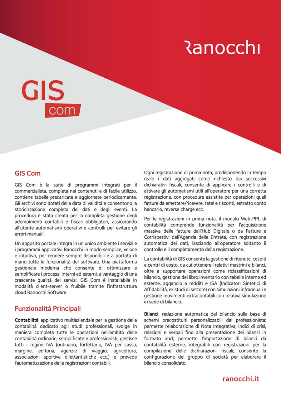 GIS Com (Scheda A4)