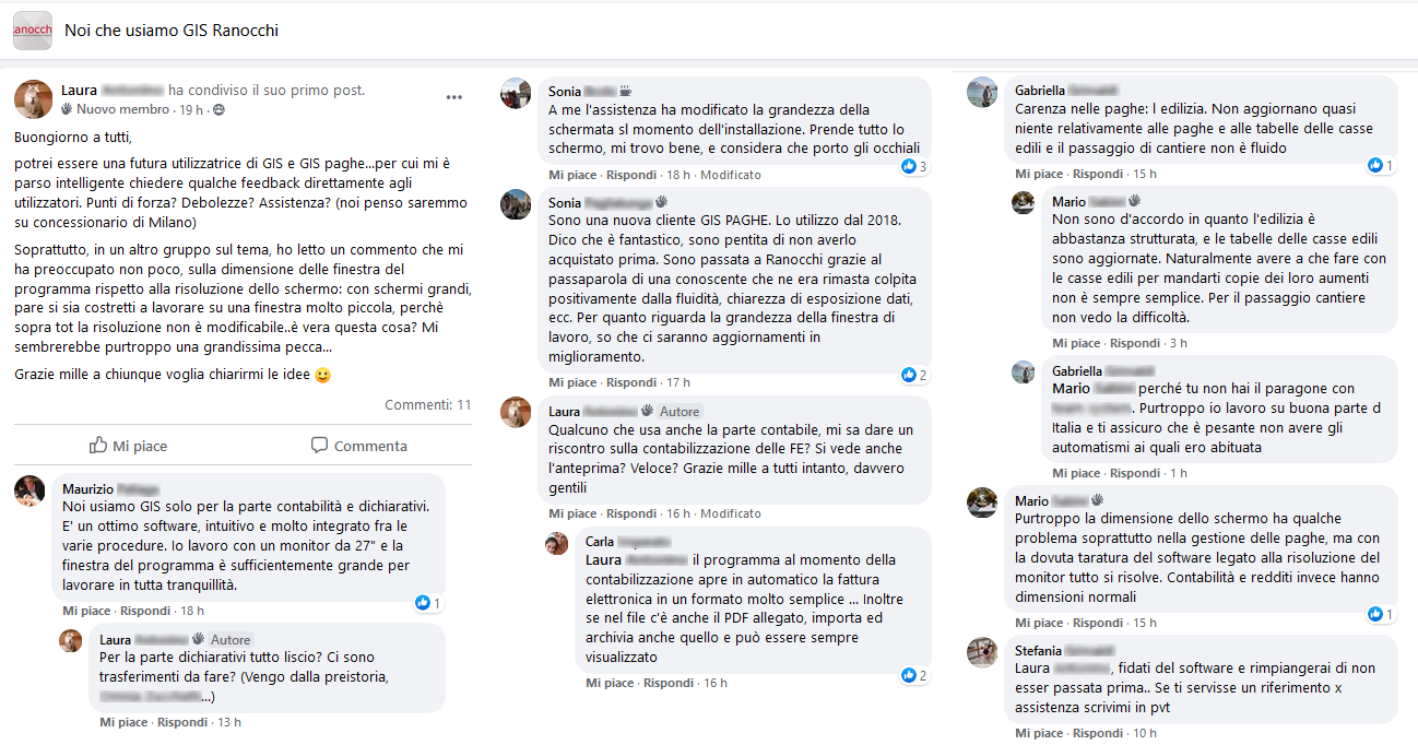 noi che usiamo GIS opinioni utenti