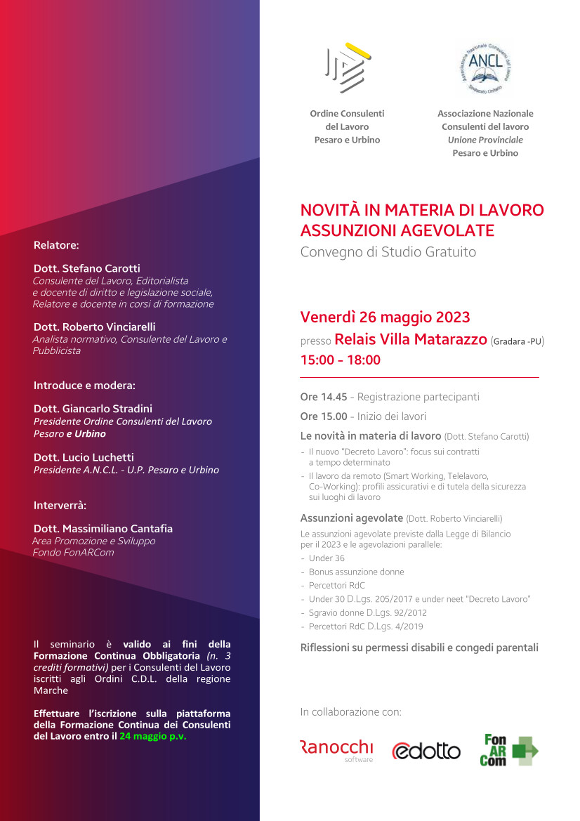 welfare aziendale - convegno accreditato gratuito a gradara